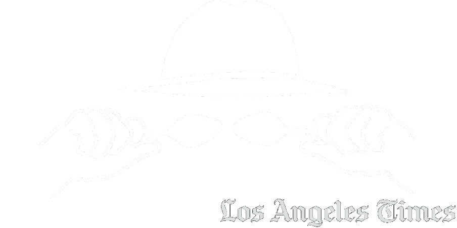 My spoon logo menu LA TImes - white words saying called "King" by L.A. Times.